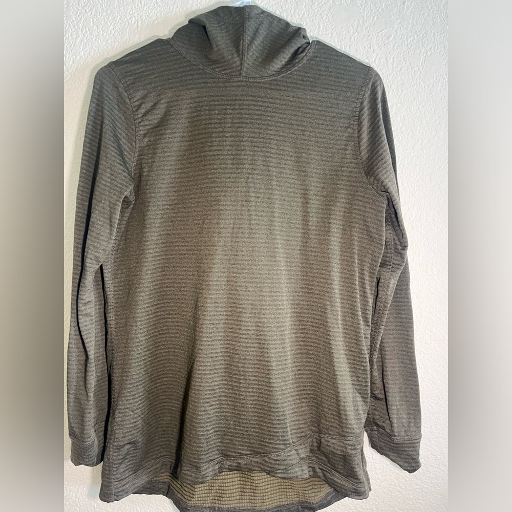 Eddie Bauer Athletic Hiking Thermal Ribbed Hoodie with Lower Face Cover and Hood